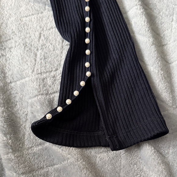 3.1 Phillip Lim Blue Long-Sleeve Top with Pearl Details—Size XS - Picture 4 of 11